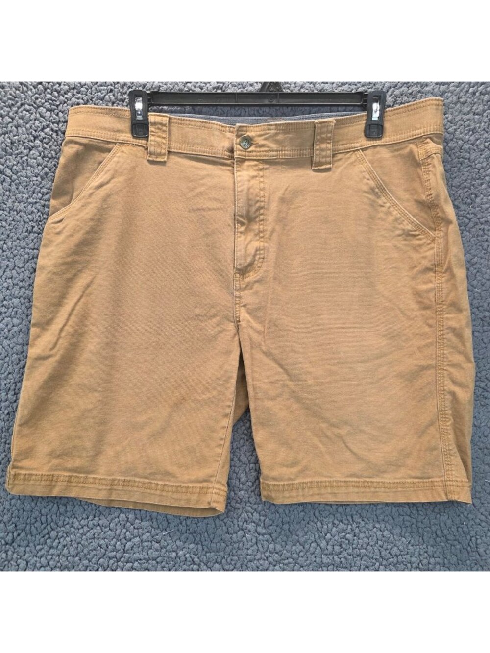 Coleman Mens Canvas Utility Shorts Size 38 Brown Stretch Work Outdoor Campcore